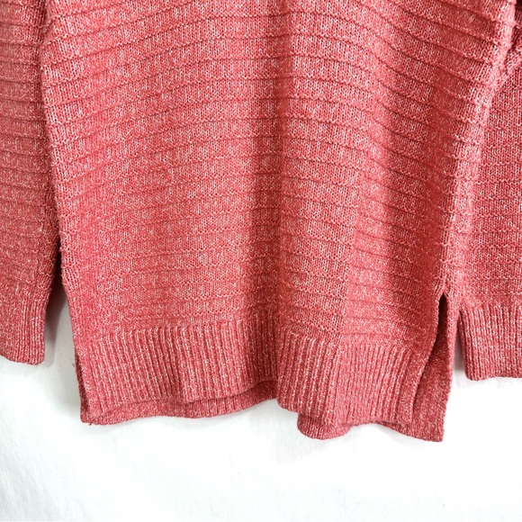 Old Navy Women's Coral Long Sleeve Textured Rib-Knit Tunic Sweater - NWT - Picture 3 of 10
